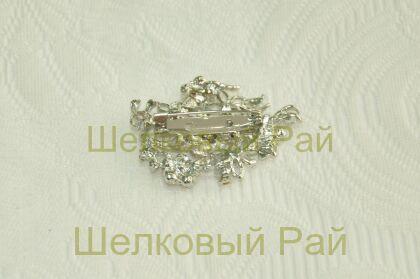 Брошь декоративная со стразами "Букет"
