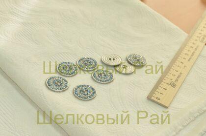 Пуговица для костюма (стразы голубого цвета)