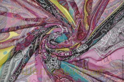 Креш шифон шелковый "ETRO" (а-123)