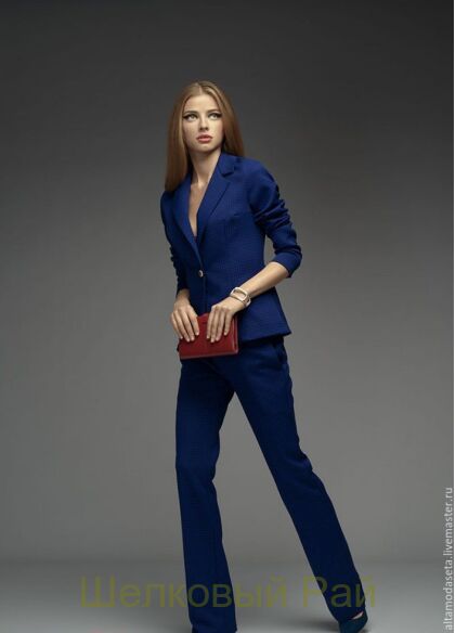 Костюмная шерсть Leitmotiv (цвет синий) б-168