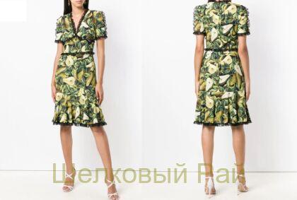 Шелк натуральный груши "Dolce&Gabbana" (д-682)