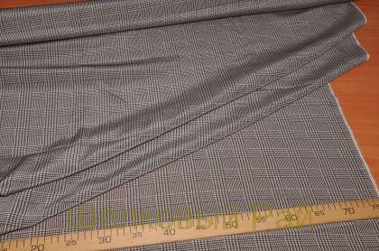 Крепдешин в клетку "Miu Miu" (д-614)