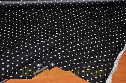 Шелк натуральный в горошек (д-855)