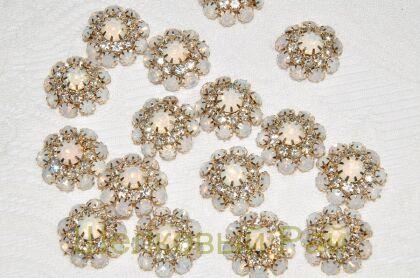 Пуговицы со стразами (К-07) (цвет перламутровый)