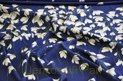 Шелк крепдешин подснежники "Valentino" (д-1004)