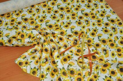 Матлассе жаккард "Dolce&Gabbana" подсолнухи (д-71)