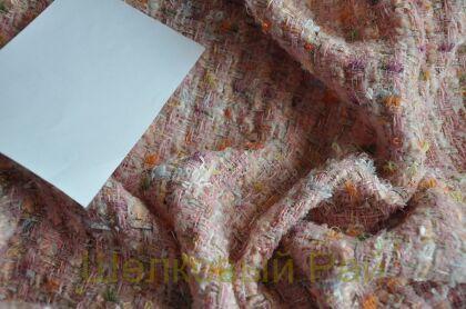 Твид розовый "Chanel" (д-1471)