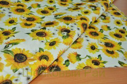 Матлассе жаккард "Dolce&Gabbana" подсолнухи (д-71)