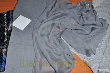 Шелковый шифон (цвет серый) (г-461)