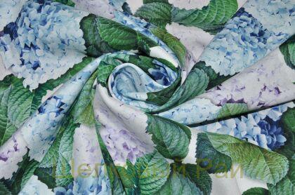 Шелк крепдешин гортензии "Dolce&Gabbana" д-300