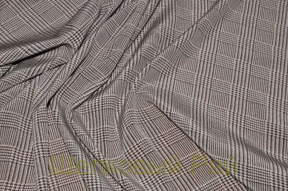 Крепдешин в клетку "Miu Miu" (д-614)