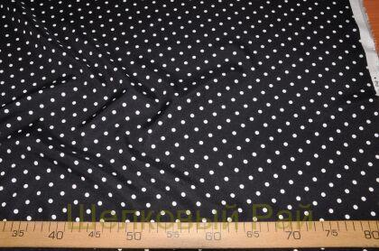 Шелк натуральный в горошек (д-855)