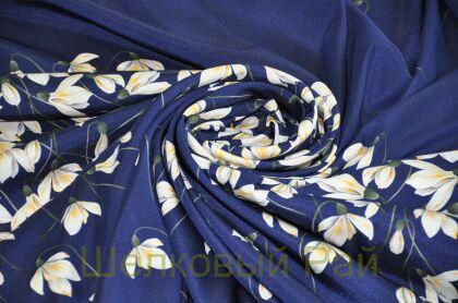 Шелк крепдешин подснежники "Valentino" (д-1004)