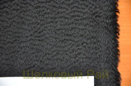 Кашемир волнистый черный "Loro Piana" (д-1328)