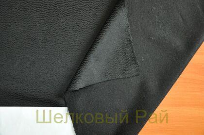 Кашемир волнистый черный "Loro Piana" (д-1328)