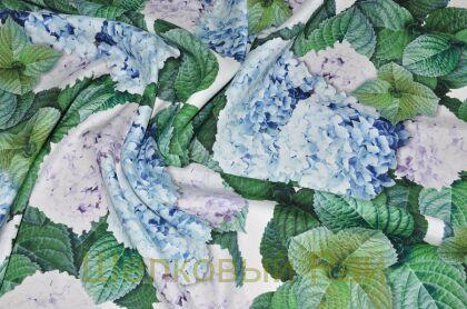 Шелк крепдешин гортензии "Dolce&Gabbana" д-300