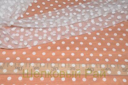 Декоративная сетка в белый горошек (д-547)