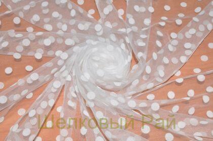 Декоративная сетка в белый горошек (д-547)