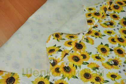 Матлассе жаккард "Dolce&Gabbana" подсолнухи (д-71)