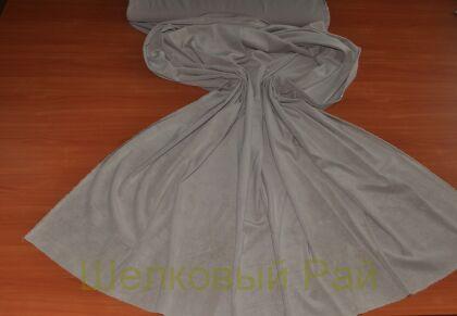 Вельвет стрейч бежево-серый (д-1190)