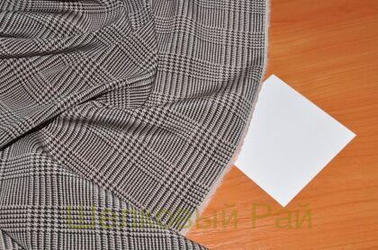 Крепдешин в клетку "Miu Miu" (д-614)