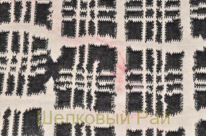 Трикотажная ткань в клетку (д-706)