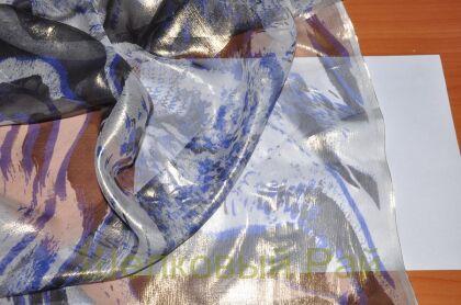 Шифон шелк с золотым напылением (д-845)