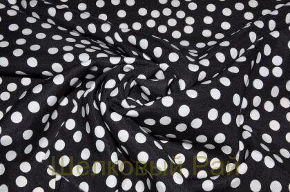 Шелк стрейч с горошком (д-856)