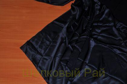 Шелк атласный темно-синий (д-944)