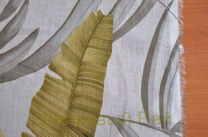 Лен с хлопком листья (д-1344)