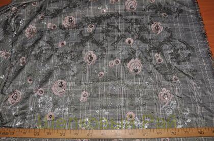 Вискоза костюмная с пайетками "Alberta Ferretti" (д-864)