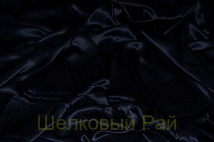 Шелк атласный темно-синий (д-944)