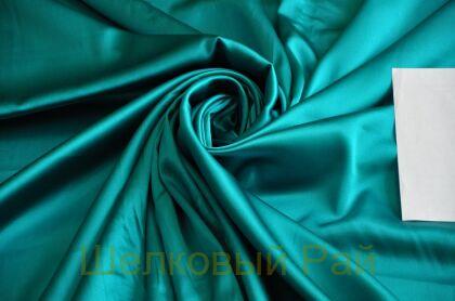 Шелк атласный бирюзовый (б-152)