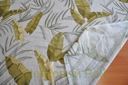 Лен с хлопком листья (д-1344)