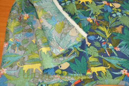 Хлопок-лен с попугаями (к-47)