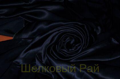 Шелк атласный темно-синий (д-944)