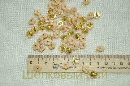 Пуговица блузочная "Цветок" (цвет бежевый)