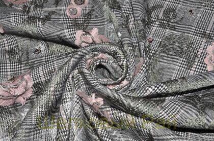 Вискоза костюмная с пайетками "Alberta Ferretti" (д-864)