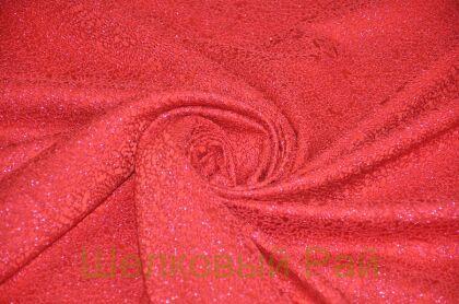 Жаккард с люрексом красный "Giorgio Armani" (д-1171)