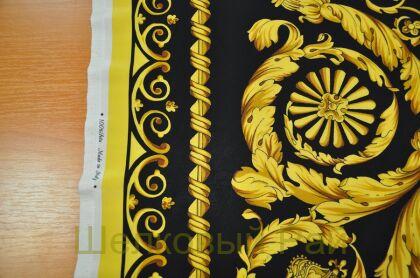Крепдешин шелковый купон "Versace" (д-1196)