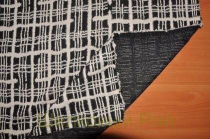 Трикотажная ткань в клетку (д-706)