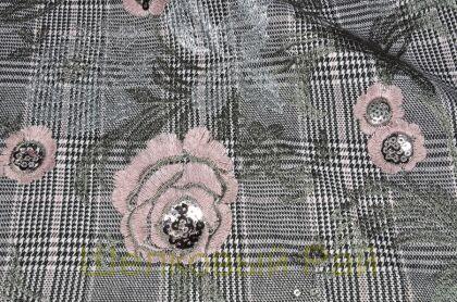 Вискоза костюмная с пайетками "Alberta Ferretti" (д-864)