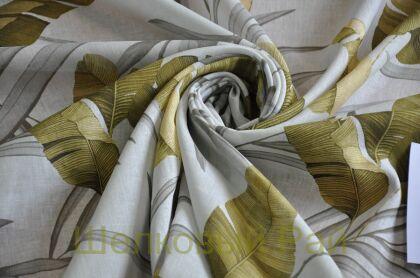 Лен с хлопком листья (д-1344)