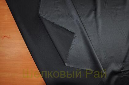 Ткань атласная цвет черный (д-195)