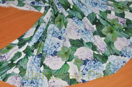 Шелк крепдешин гортензии "Dolce&Gabbana" д-300