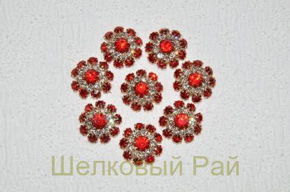 Пуговицы со стразами (к-05) (цвет красный)
