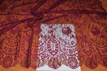 Кружево "Solstiss" цвет бордовый (б-236)