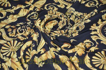 Крепдешин шелковый купон "Versace" (д-1196)
