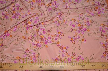 Шелк крепдешин мелкие цветы (д-911)