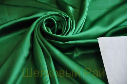 Шелк атлас зеленый (№-73)